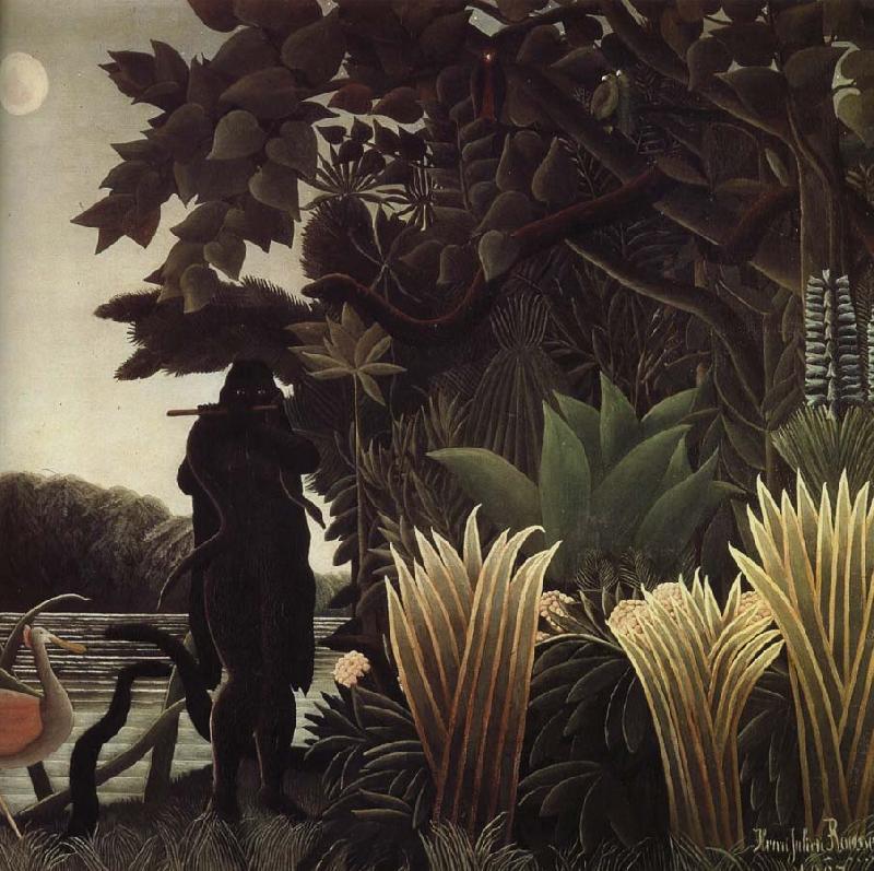 Henri Rousseau ormroparen oil painting image
